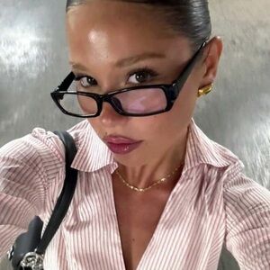 Black Rectangular Frame Glasses